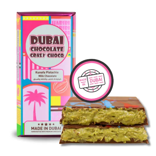 Viral Dubai Chocolate Pistachio Kunafa Bar (Milk) 2